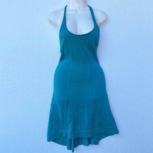 Armani Exchange Size Medium Dress Teal Halter Swing Sexy Casual Knit Scoop Neck